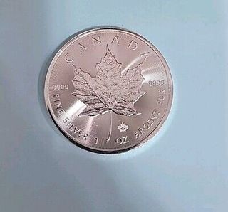 Monedas Maple leaf plata