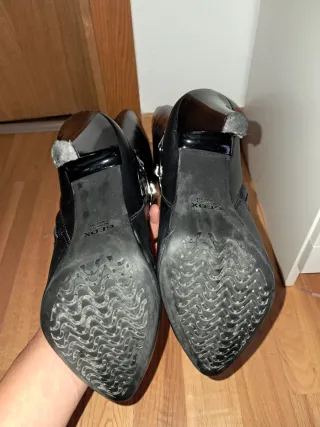 Botas altas Geox piel tacón negras