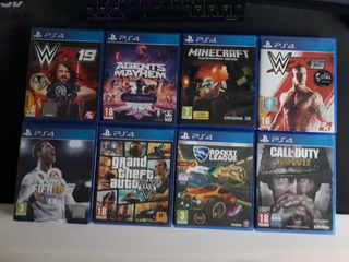 Lote 8 Juegos PS4: WWE, GTA, FIFA, Call of Duty