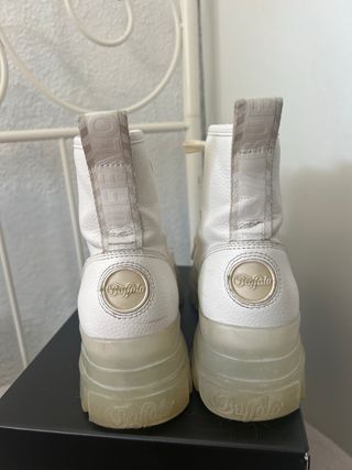 botines Buffalo Blancas Plataforma