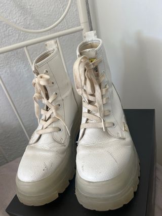 botines Buffalo Blancas Plataforma