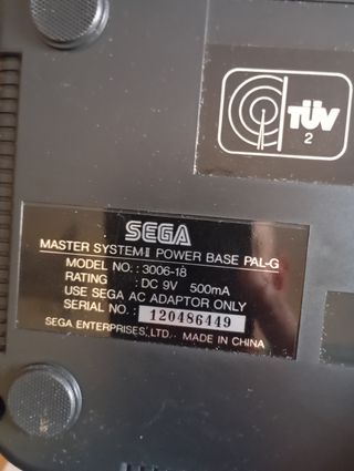 Sega Master System II Negra