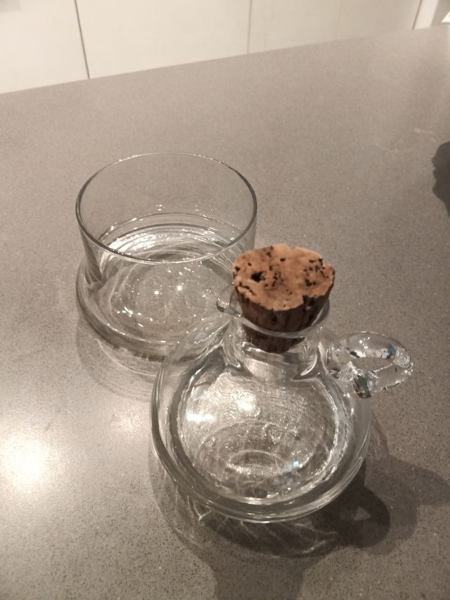 Ampolla contenitore vetro con tappo sughero