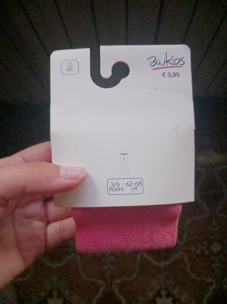 Calze bimba rosa 3/6 mesi