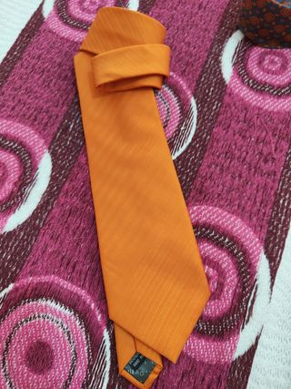 Corbata Salinero Naranja Rayas