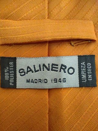 Corbata Salinero Naranja Rayas