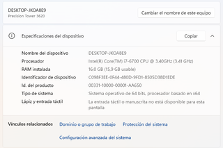 Dell Precision i7 16GB Torre Negra