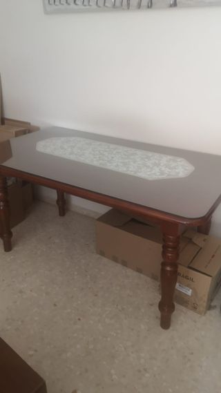 Mesa de centro madera y cristal