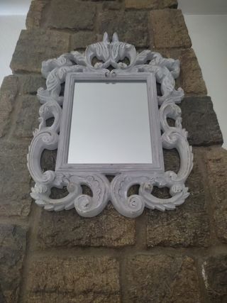 Espejo decorativo gris estilo barroco