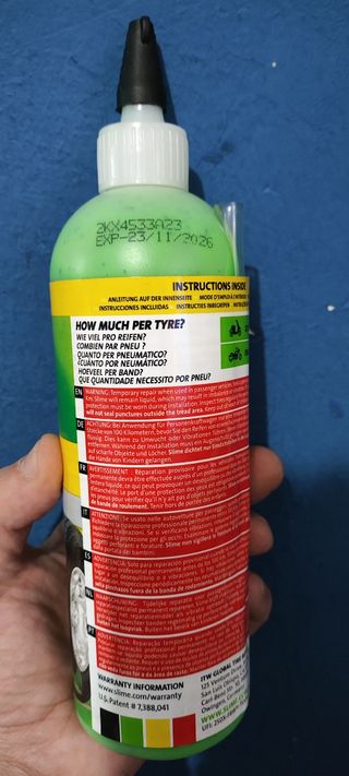 Slime Reparador Pinchazos Neumáticos Coche Moto