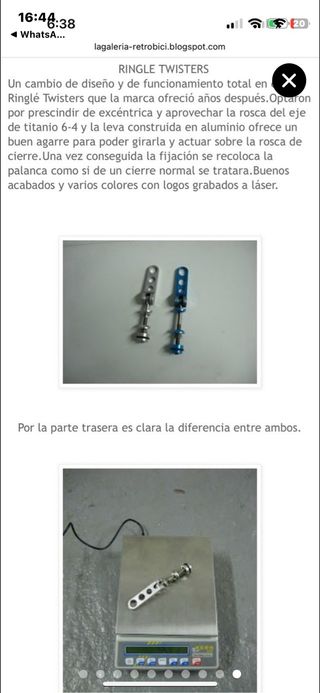 Cierres Ruedas Bici Púrpura Ringlé MTB QR