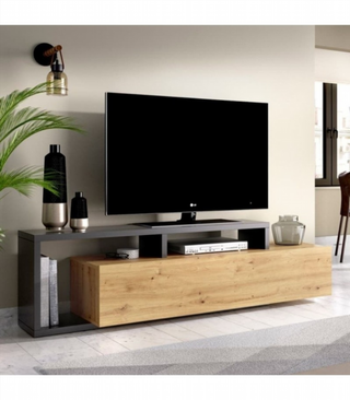 Mueble Bajo TV Kram 165 Cm. Grafito/Nordic