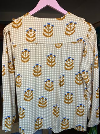 Blusa Tiny Big Sister cuadros flor