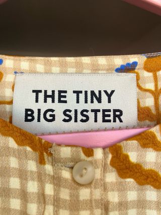 Blusa Tiny Big Sister cuadros flor