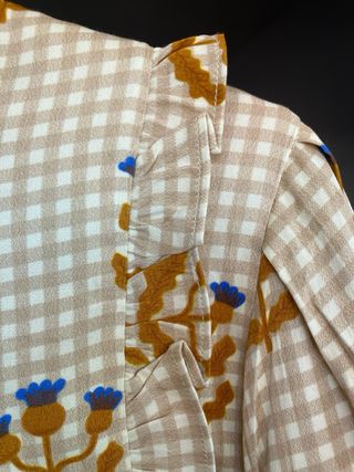 Blusa Tiny Big Sister cuadros flor