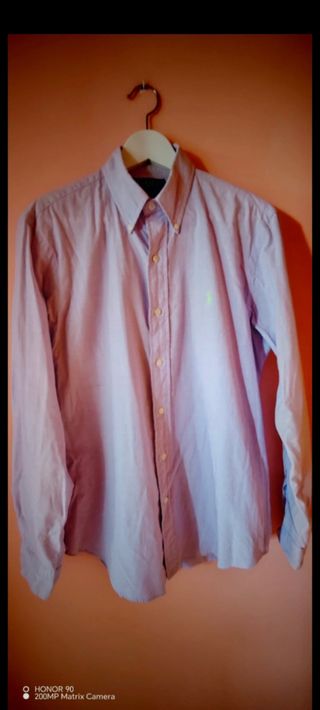 Camisa Polo Ralph Lauren Lila Hombre.