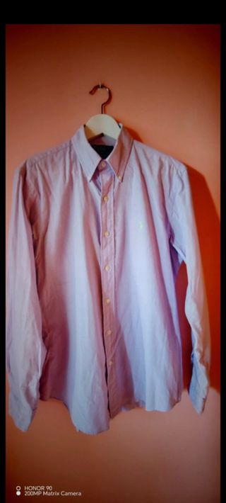 Camisa Polo Ralph Lauren Lila Hombre.