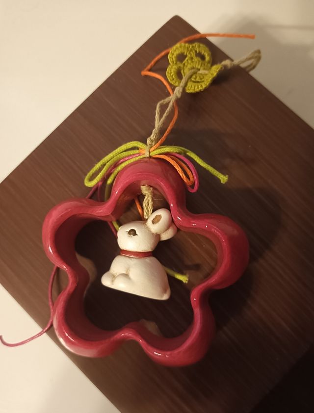 Addobbo Thun coniglio fiore rosa