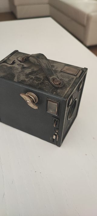 Cámara fotos antigua Agfa Box 54, principios s. XX