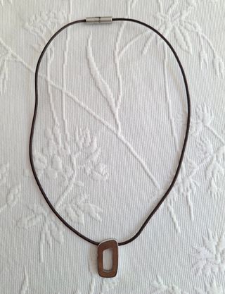 Colgante Unisex Viceroy Madera, Cuero y Acero