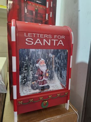 Cassetta postale Babbo40cm Natale con neve in movi