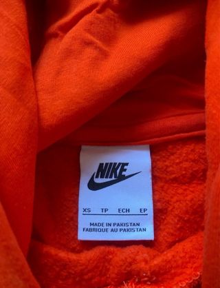 Sudadera Nike Unisex Talla XS Naranja