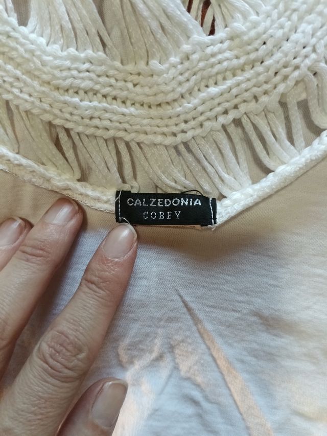 Vestido playa Calzedonia blanco T U