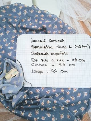 Vestido lenceria Señoretta. Confección nacional.