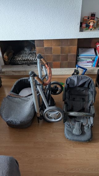 Carrito Bebecar Duo XL gris