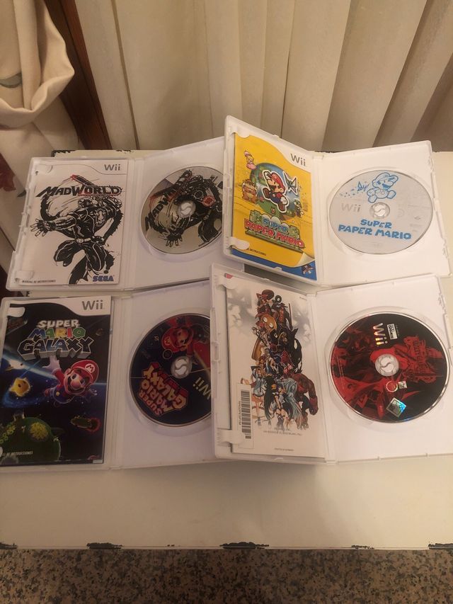 Lote 4 Videojuegos Wii: Madworld, Mario, Guilty Ge