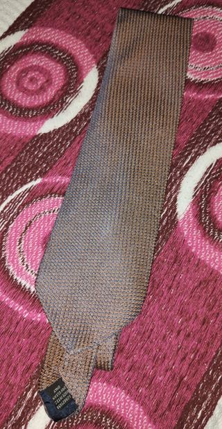 Corbata Emidio Tucci Seda Azul y Marrón