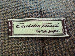 Corbata Emidio Tucci Seda Azul y Marrón