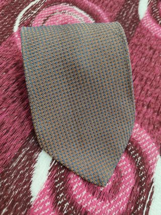 Corbata Emidio Tucci Seda Azul y Marrón