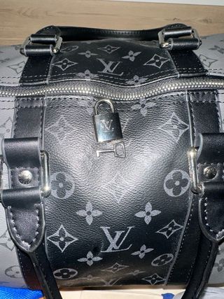Maleta Louis Vuitton Keepall Negra/Gris