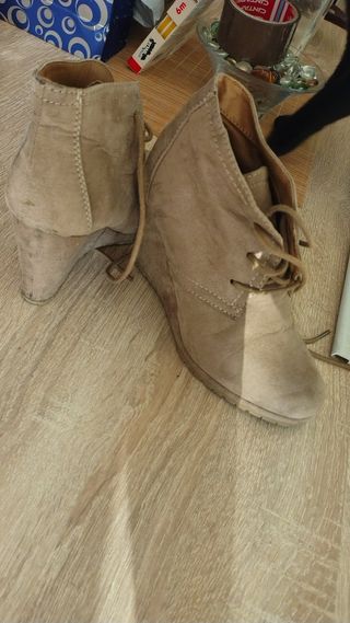 Botas Beige Cuña
