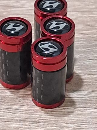 Tapones Válvula Hyundai Rojo Carbono