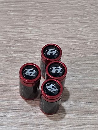 Tapones Válvula Hyundai Rojo Carbono