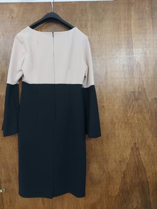 Abito elegante nero e rosa cipria