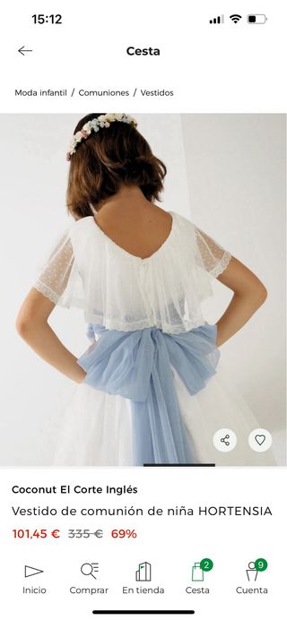 Traje comunión Coconut sin estrenar CON ETIQUETAS.