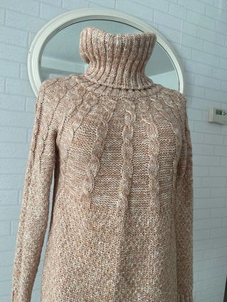 Jersey cuello alto trenzado Talla M