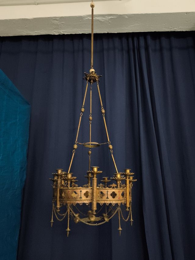 Lámpara de techo neogótica velas