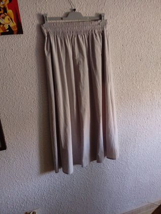 Falda larga algodón ecológico gris