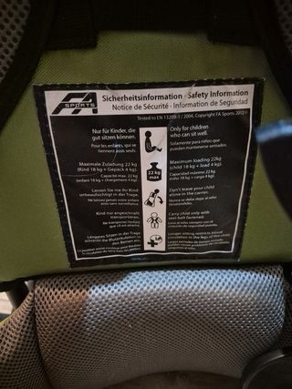 Mochila Portabebés Senderismo Verde