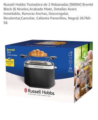 Tostadora Russell Hobbs Brontë Negra 980W