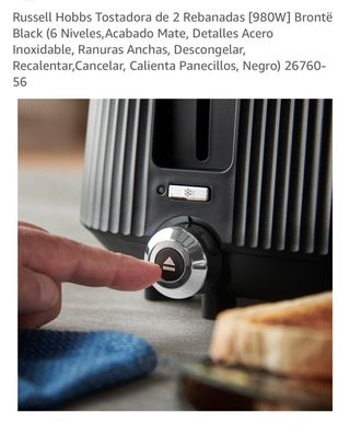 Tostadora Russell Hobbs Brontë Negra 980W