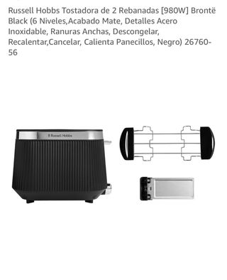 Tostadora Russell Hobbs Brontë Negra 980W