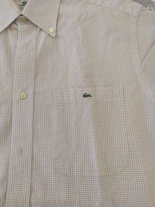 Camisa Lacoste Beige y Roja