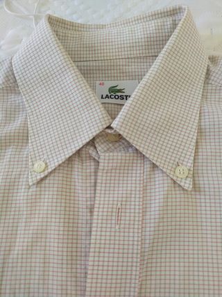 Camisa Lacoste Beige y Roja