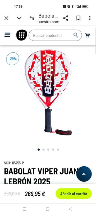 Pala de pádel Babolat Viper Juan Lebrón