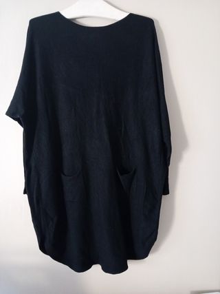 Jersey negro con bolsillos talla única